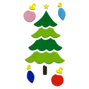 Classic Christmas Tree Window Gel Clings