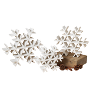 Wood Tabletop Snowflake -