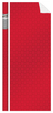 Prismatic Foil Roll Wrap - 30" x 120" - Crimson Snowflakes