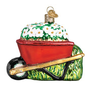 Wheelbarrow Glass Ornament