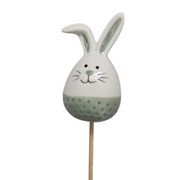 Ceramic Easter Bunny Floral Pick - Sage