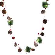 Lighted Pinecone Garland