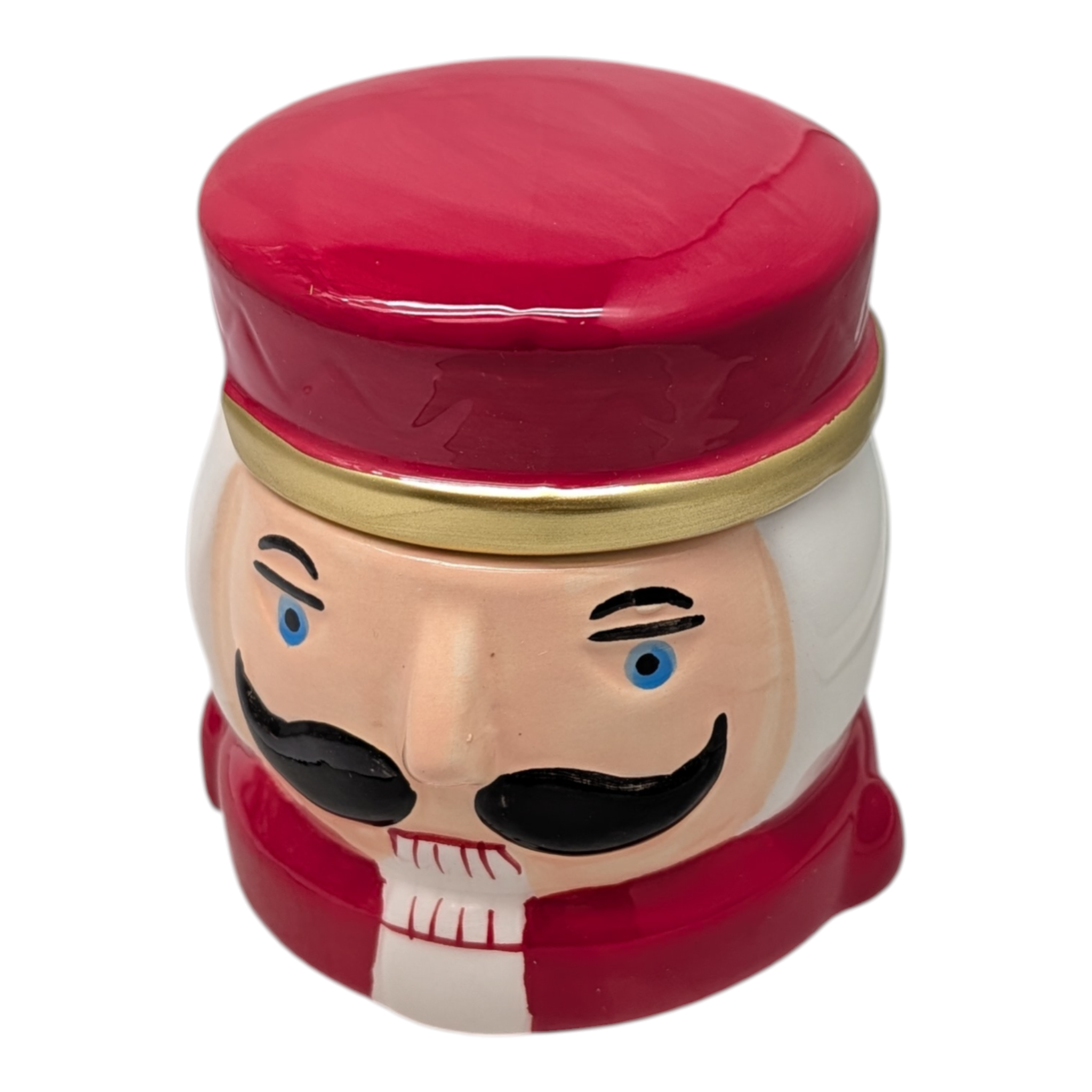 Ceramic Nutcracker Sugar or Spice Bowl