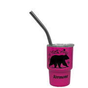 Vermont Bear Stainless Steel  3oz Shooter  - Pink