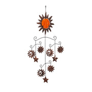 Metal & Fused Glass Sun & Moon Mobile