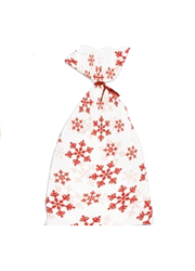 Christmas Cookie Cello Treat Bag 20 count - Red Flakes