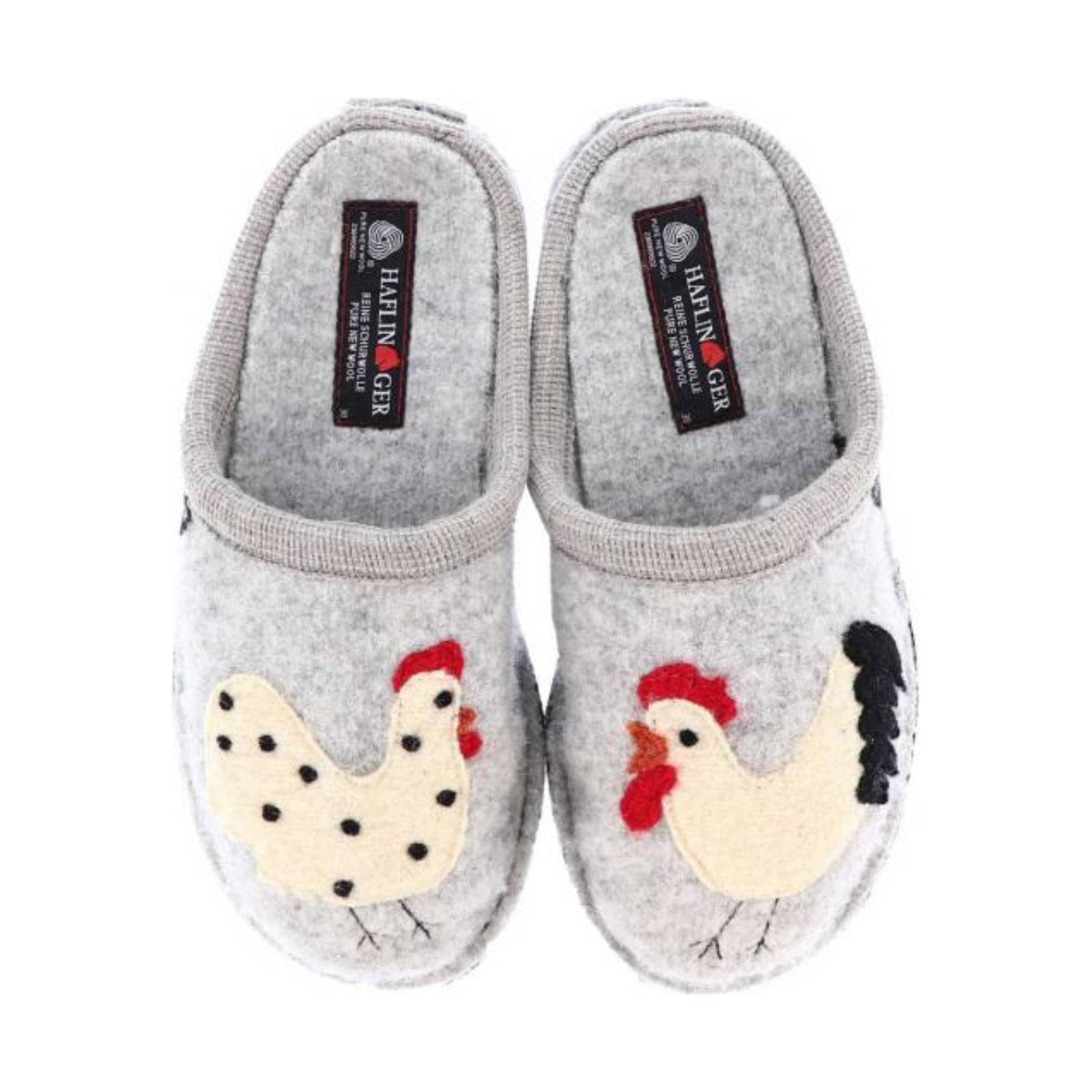 Haflinger Chicken Slippers - Grey by Lenny's Shoe & Apparel