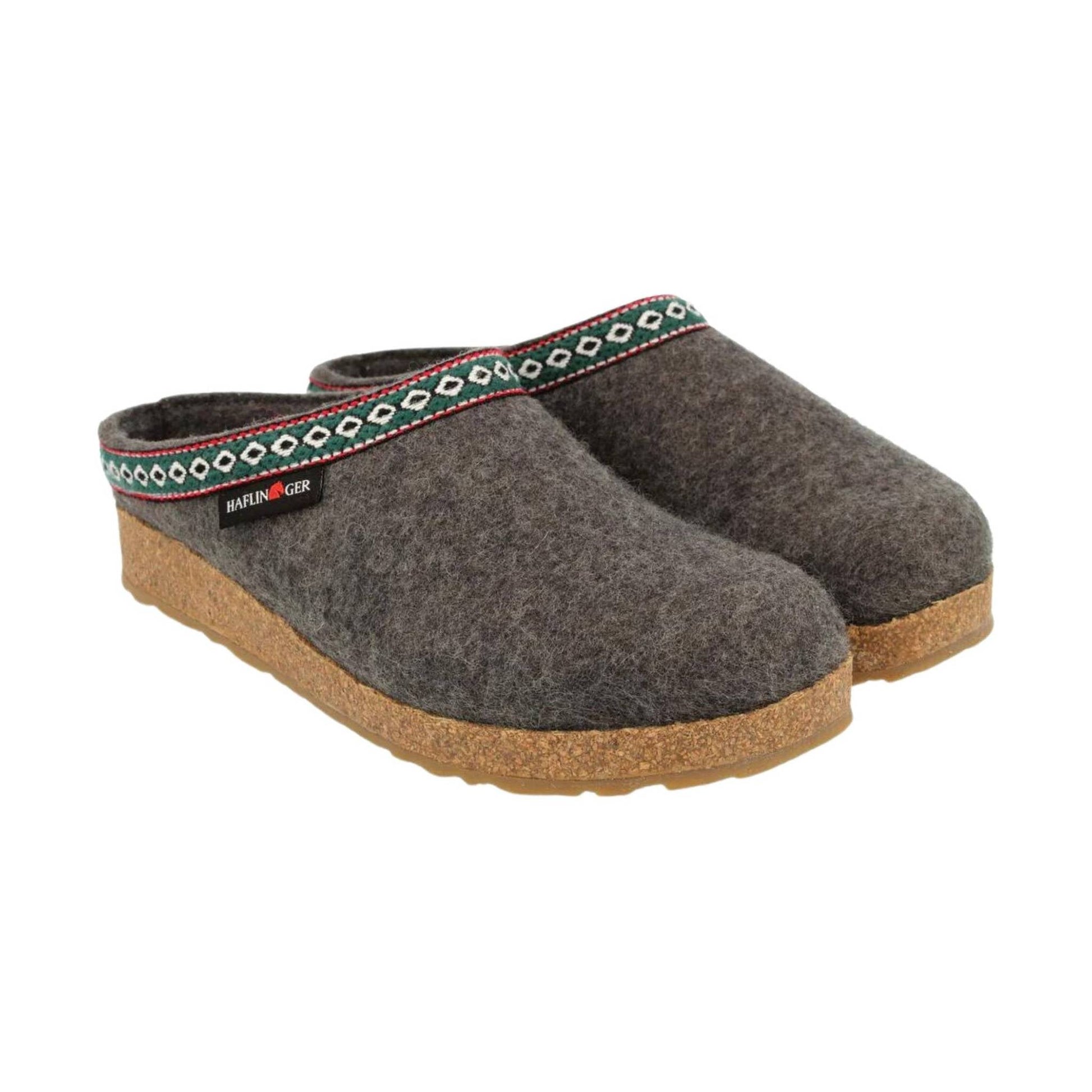 Haflinger Classic Wool Grizzly Clog - Grey by Lenny's Shoe & Apparel