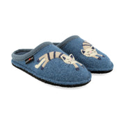 Haflinger Katze Slippers - Blue by Lenny's Shoe & Apparel