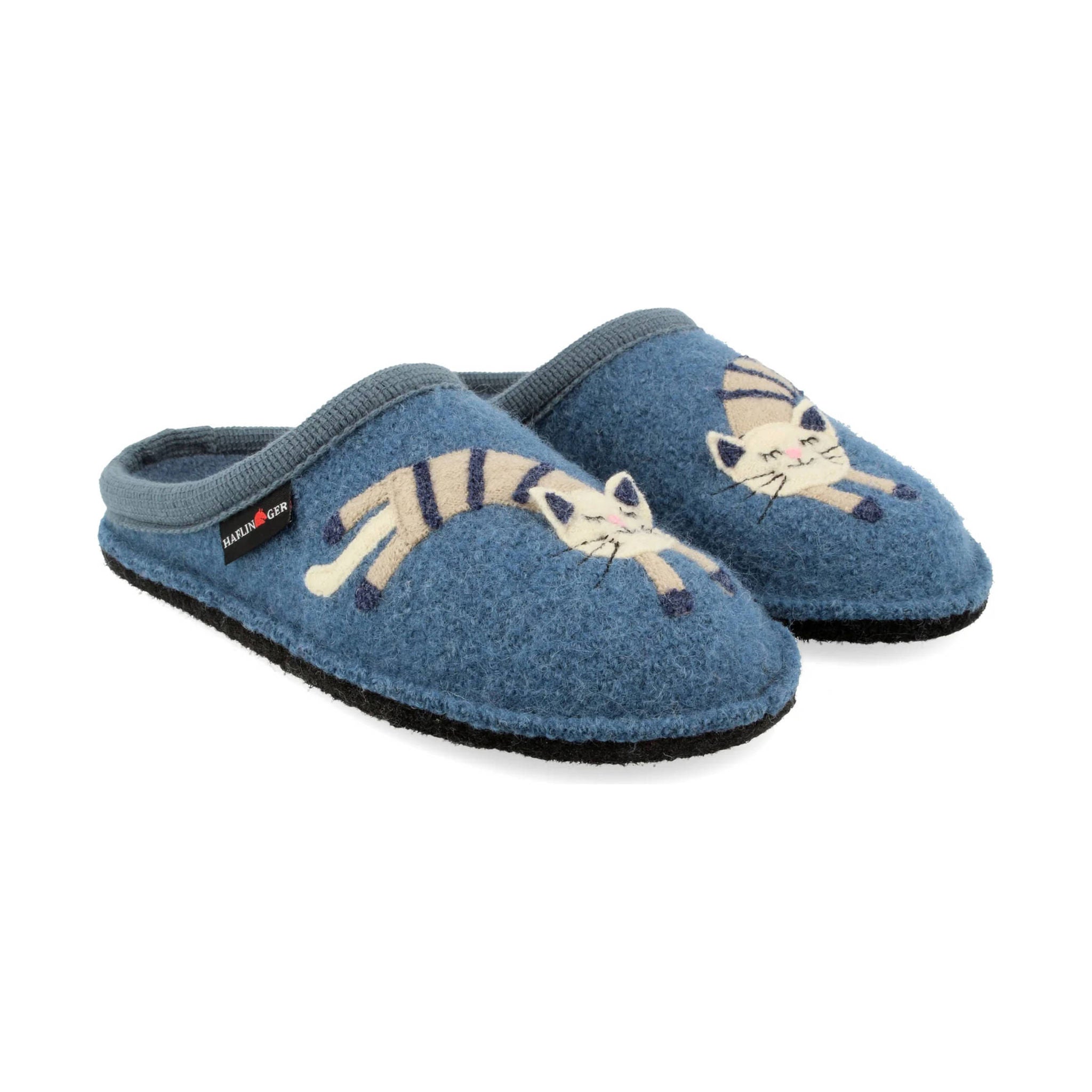 Haflinger Katze Slippers - Blue by Lenny's Shoe & Apparel