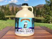 Pure Organic Vermont Maple Syrup - Half Gallon Jug (64 ounces) by Barred Woods Maple