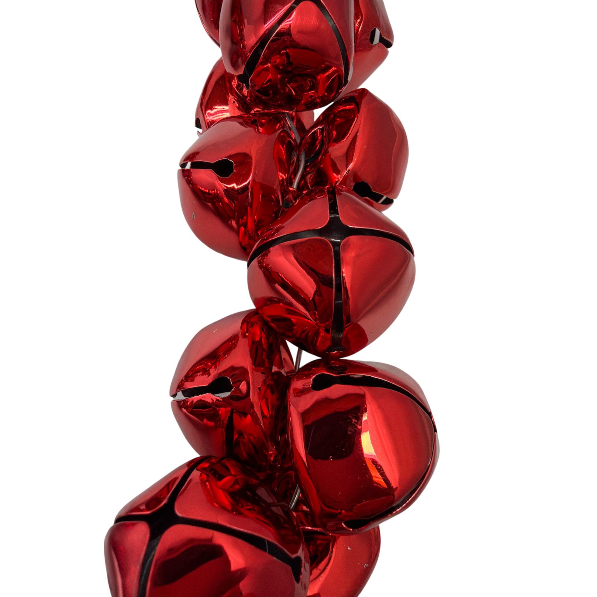 70 Inch Metal Jingle Bell Garland - Red