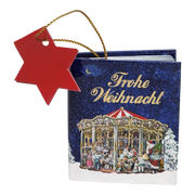 Popup Mini Book German Ornament - Frohe Weihnacht Carousel