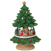 Musical Christmas Tree with Rotating Santa Train – 14 Inch