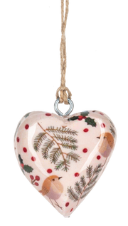 Mini Botanical Heart Ornament - Beige