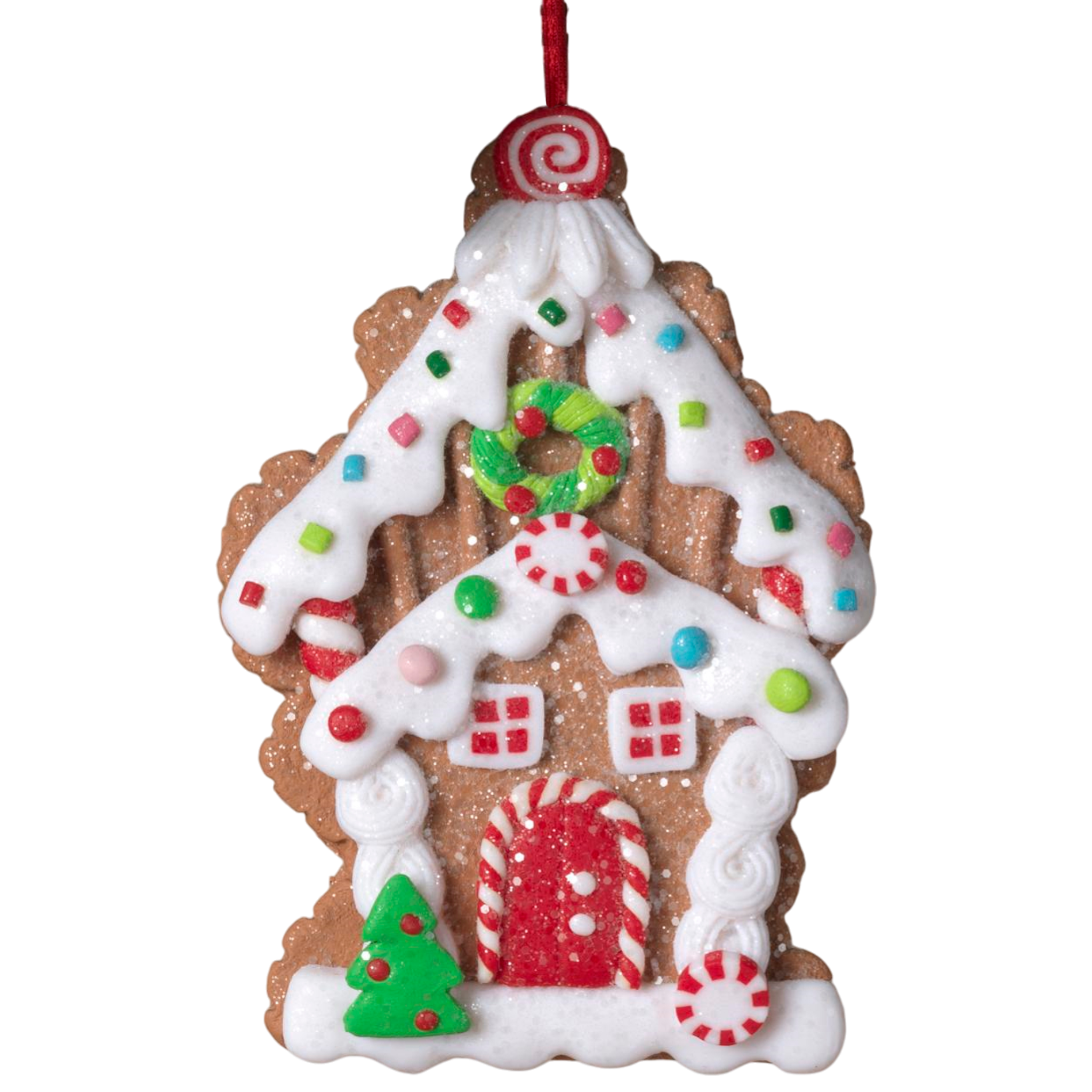Clay Dough Gingerbread House Ornament - 5 Inch -