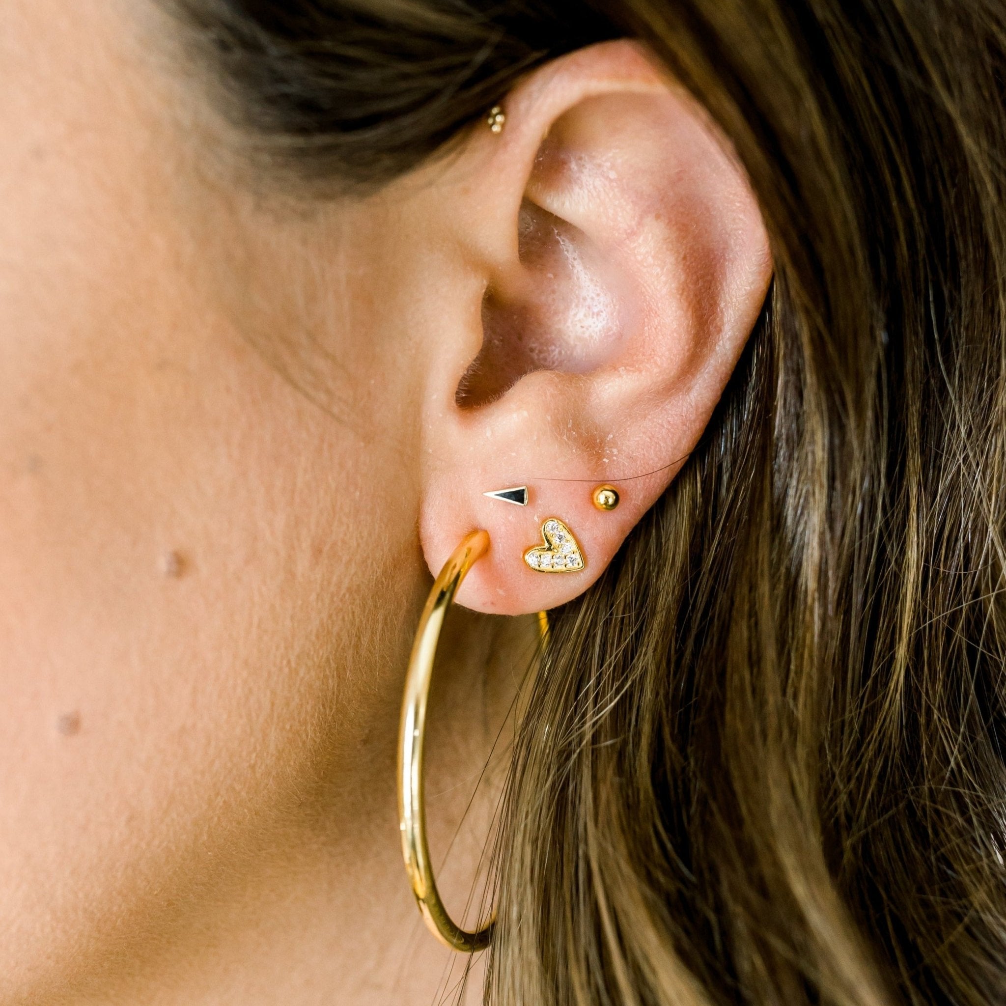 Heart Pavé Studs by elliparr