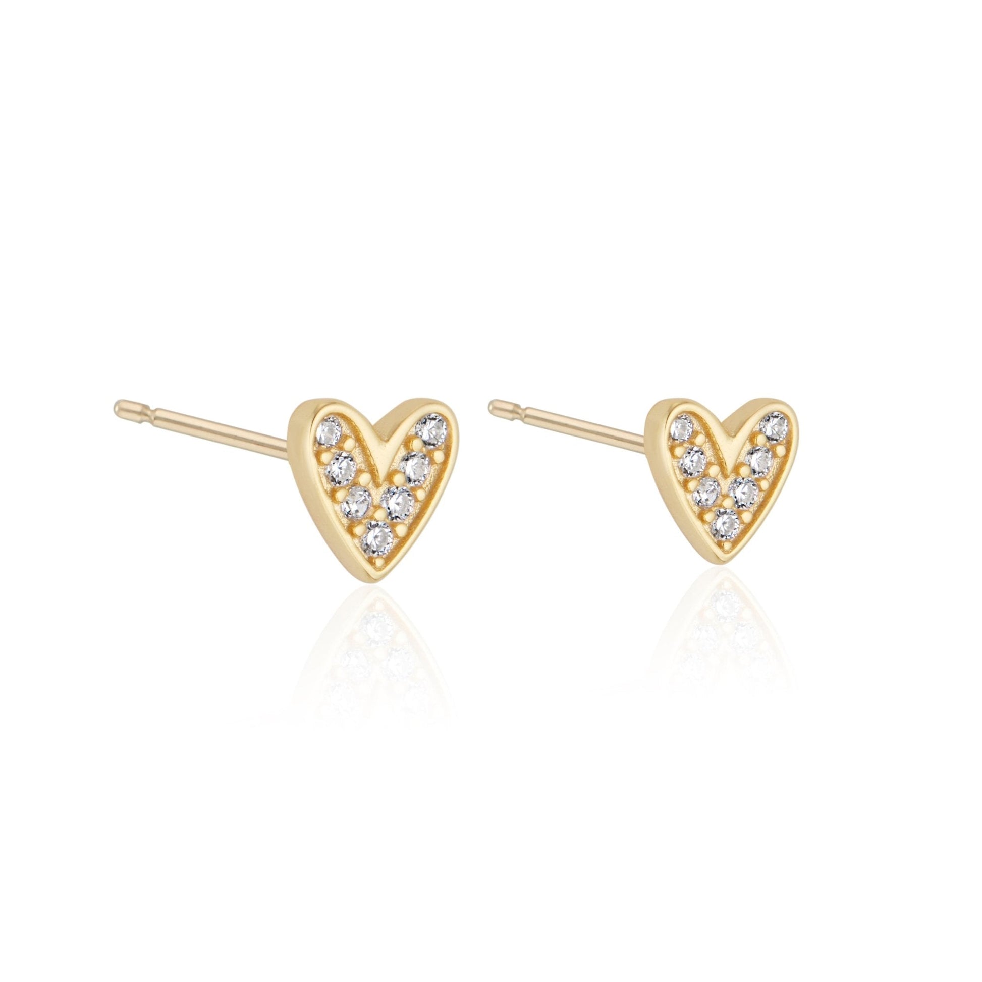 Heart Pavé Studs by elliparr