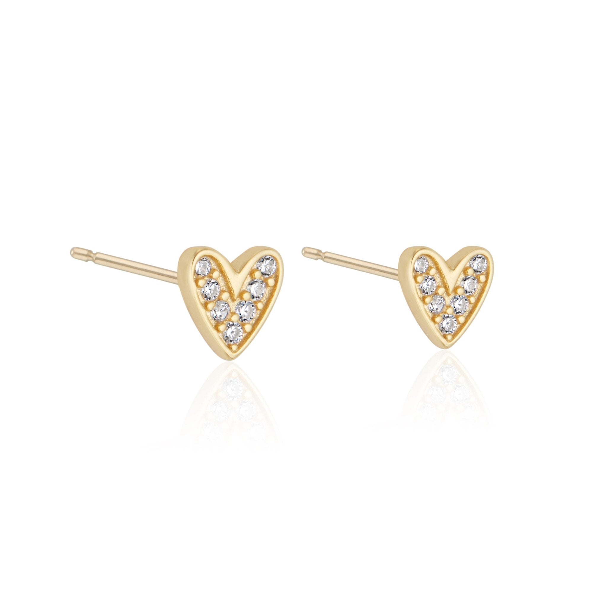 Heart Pavé Studs by elliparr