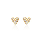 Heart Pavé Studs by elliparr