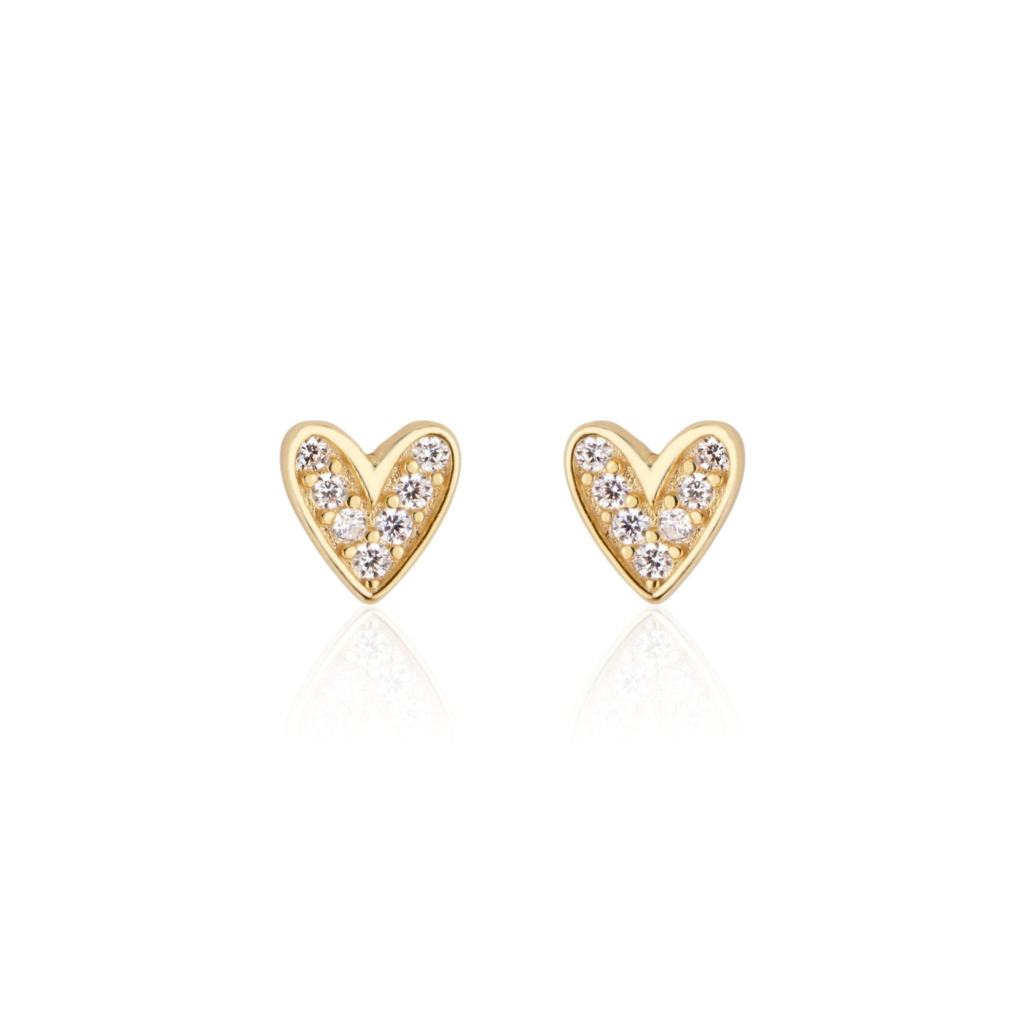 Heart Pavé Studs by elliparr