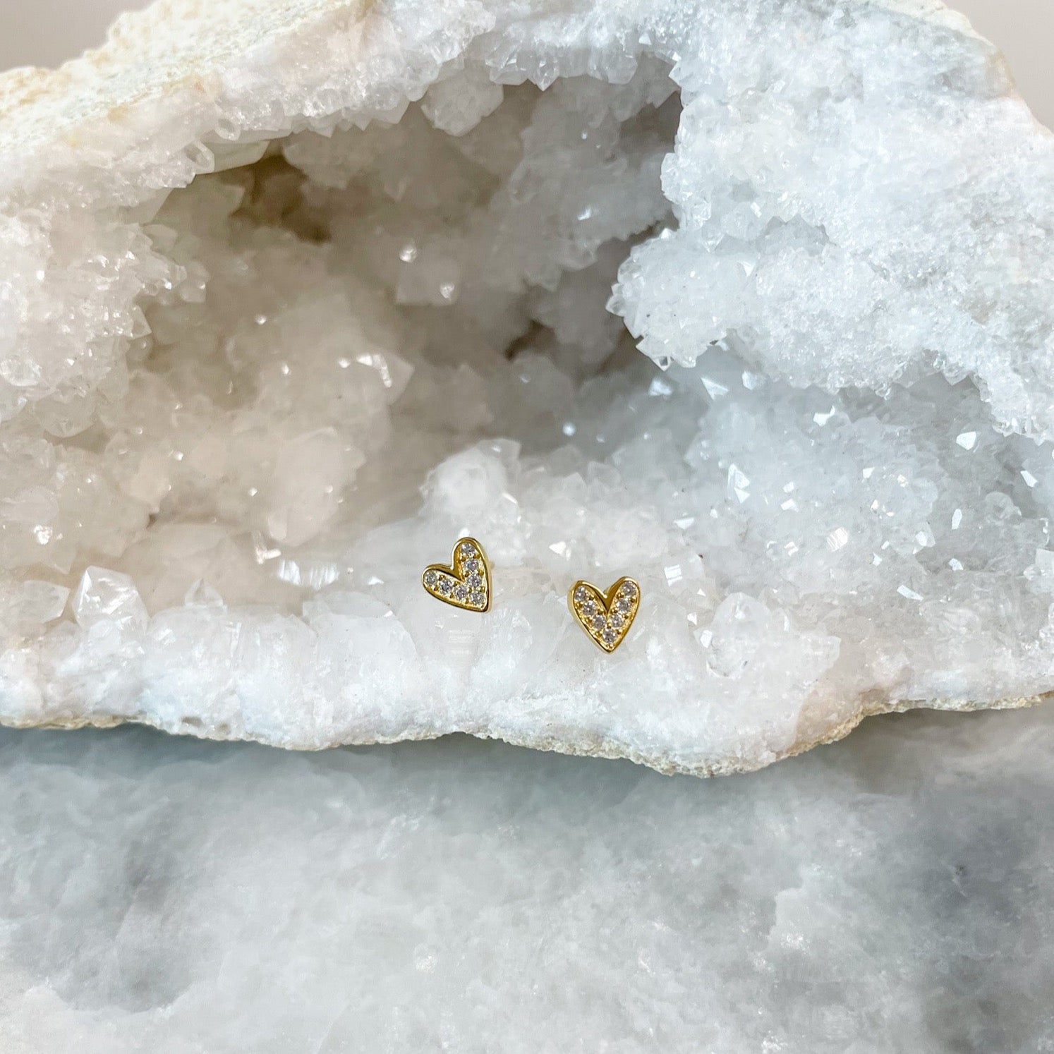 Heart Pavé Studs by elliparr