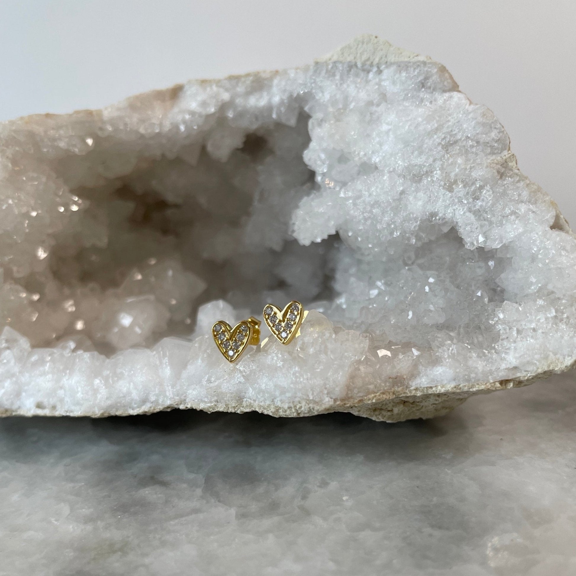 Heart Pavé Studs by elliparr