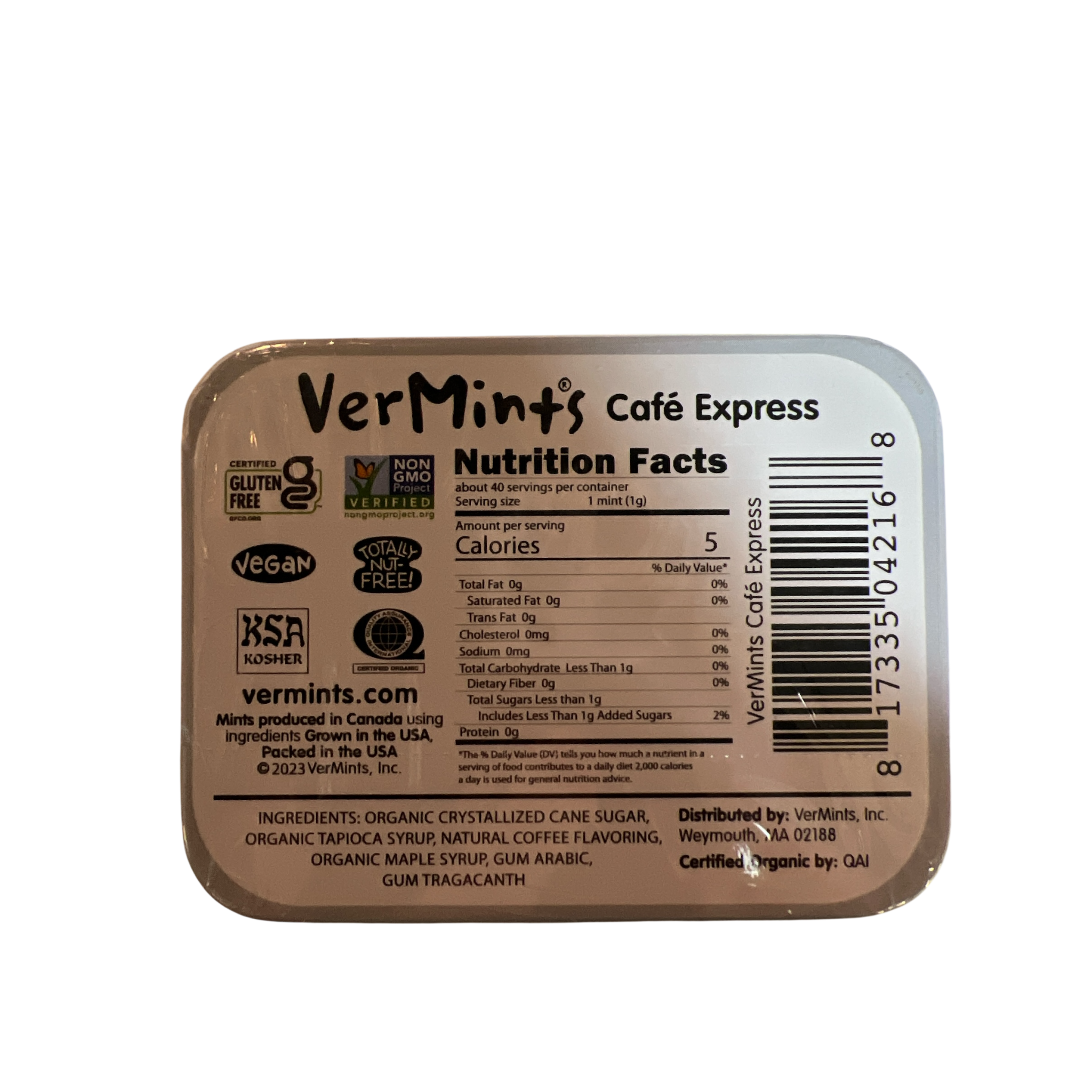 Vermints All Natural Breath Mints 1.41 Ounce - Cafe Expresss