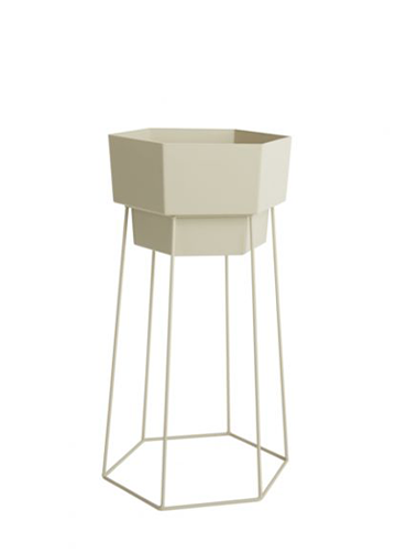 Cream Hexagon Plant Stand (2 Sizes Available)