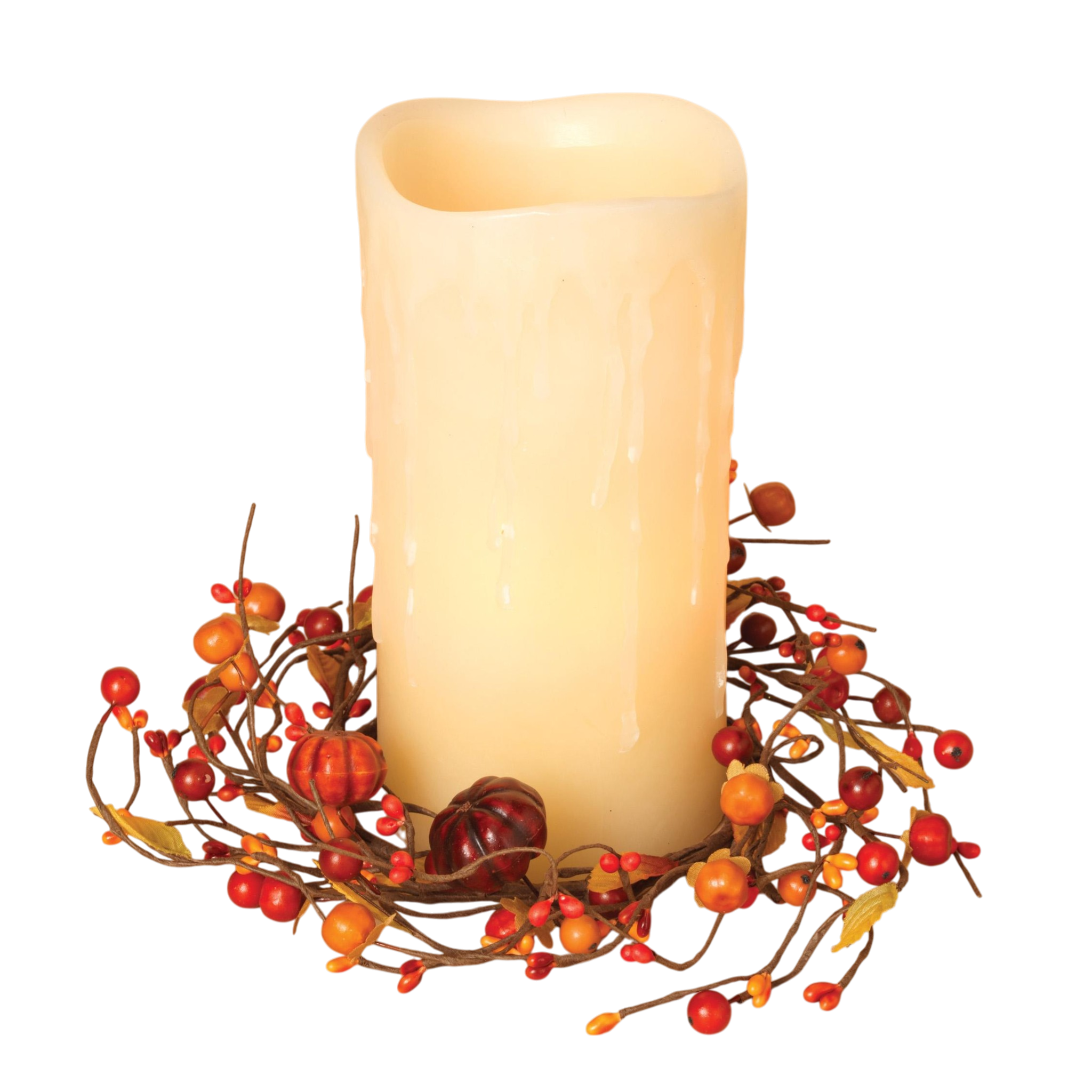 Autumn Pumpkin Candle Ring - 4" opening