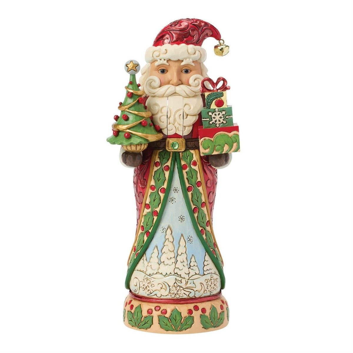 Nutcracker Santa Figurine With Tree Classic