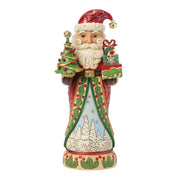 Nutcracker Santa Figurine With Tree Classic