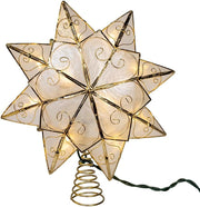 10-Light LED Capiz 8 Point Star Treetop