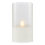 Hand-Poured Real Wax LED Candle in Square Frosted Glass