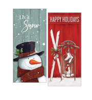 Christmas Money Card Holder - Snowman/Skis