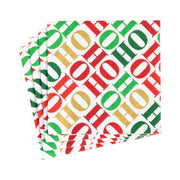 Ho Ho Ho Paper Cocktail Napkins in White