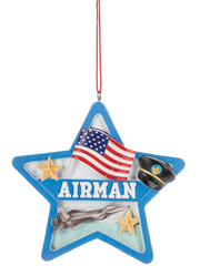Airman's Pride: Stars and Stripes Take Flight Ornament