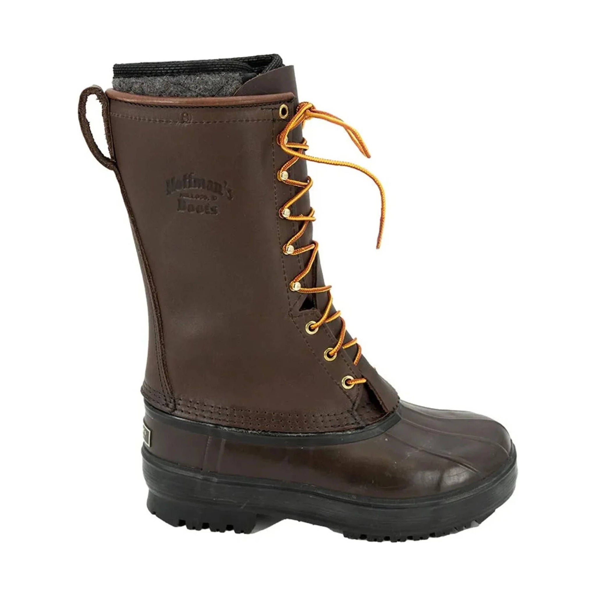 Hoffman Men's 12 Inch Double Insulated Plain Toe Guide Work Boots - Brown by Lenny's Shoe & Apparel