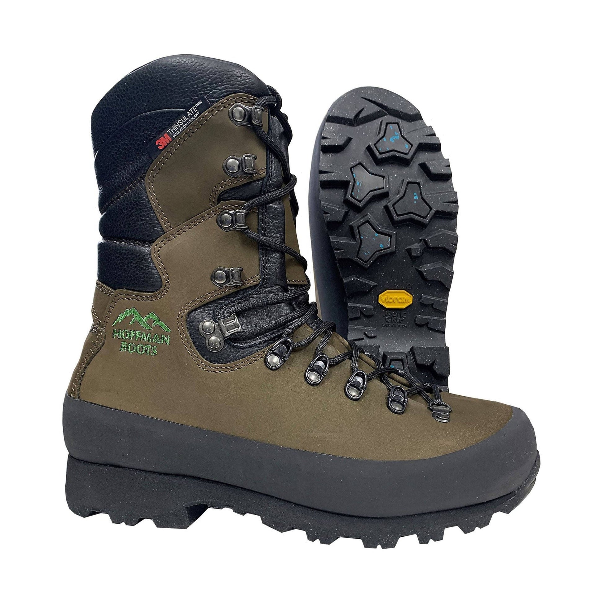 Hoffman Men's Explorer 8 Inch Insulated Work Boots - Brown/Green/Black by Lenny's Shoe & Apparel