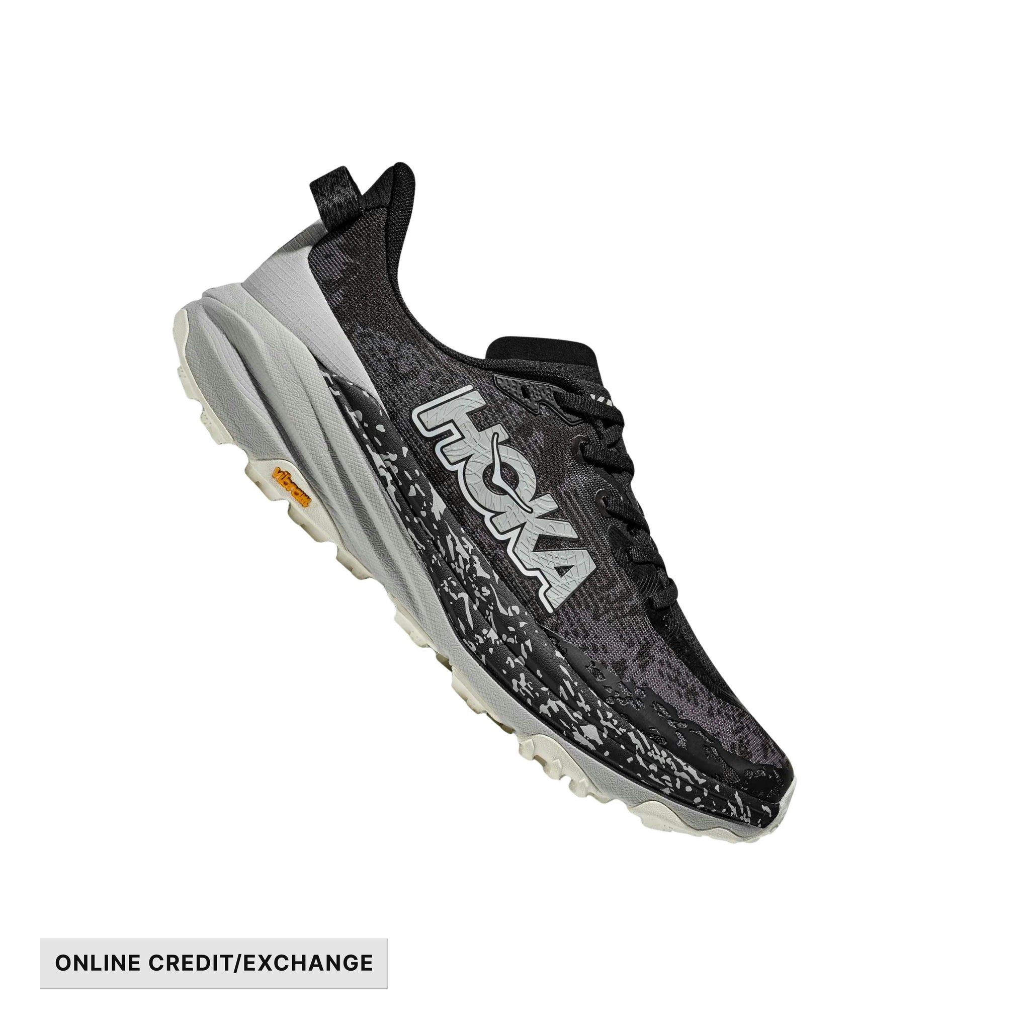 HOKA Men's Speedgoat 6 Trail Running Shoes - Black/Stardust