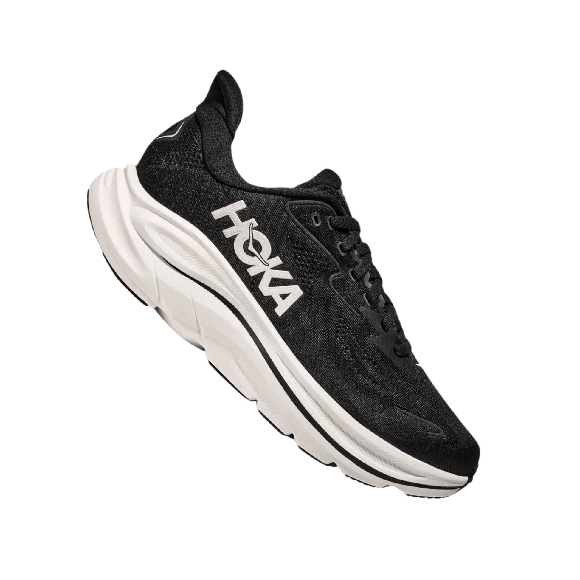 HOKA Men's Clifton 10 Running Shoes - Black/White by Lenny's Shoe & Apparel