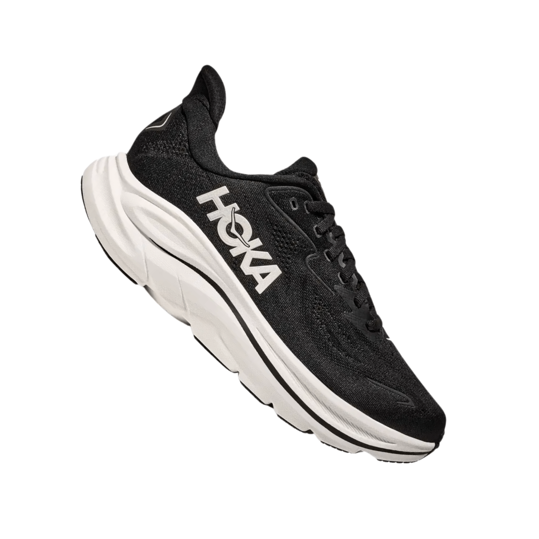 HOKA Men's Clifton 10 Running Shoes - Black/White by Lenny's Shoe & Apparel