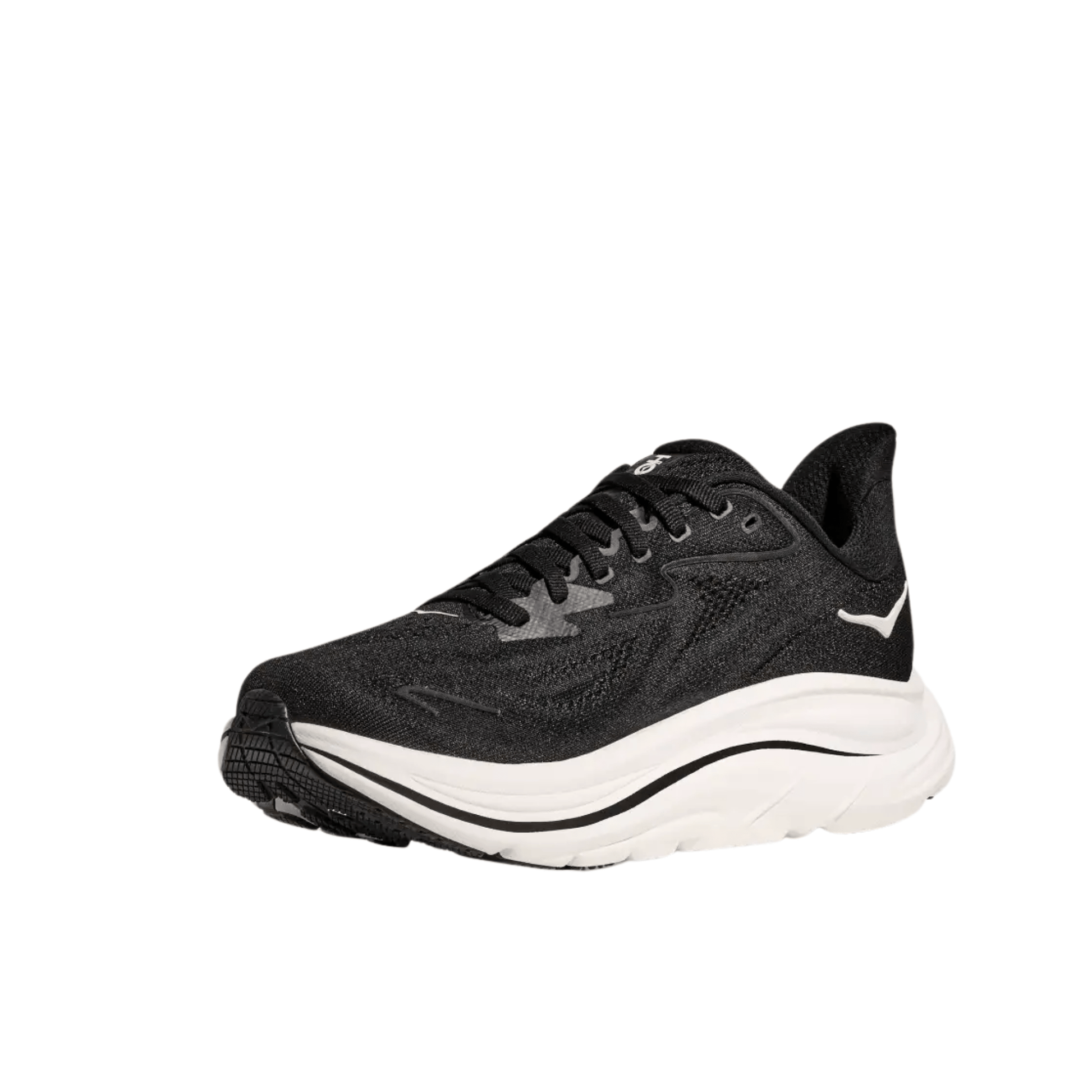 HOKA Men's Clifton 10 Running Shoes - Black/White by Lenny's Shoe & Apparel