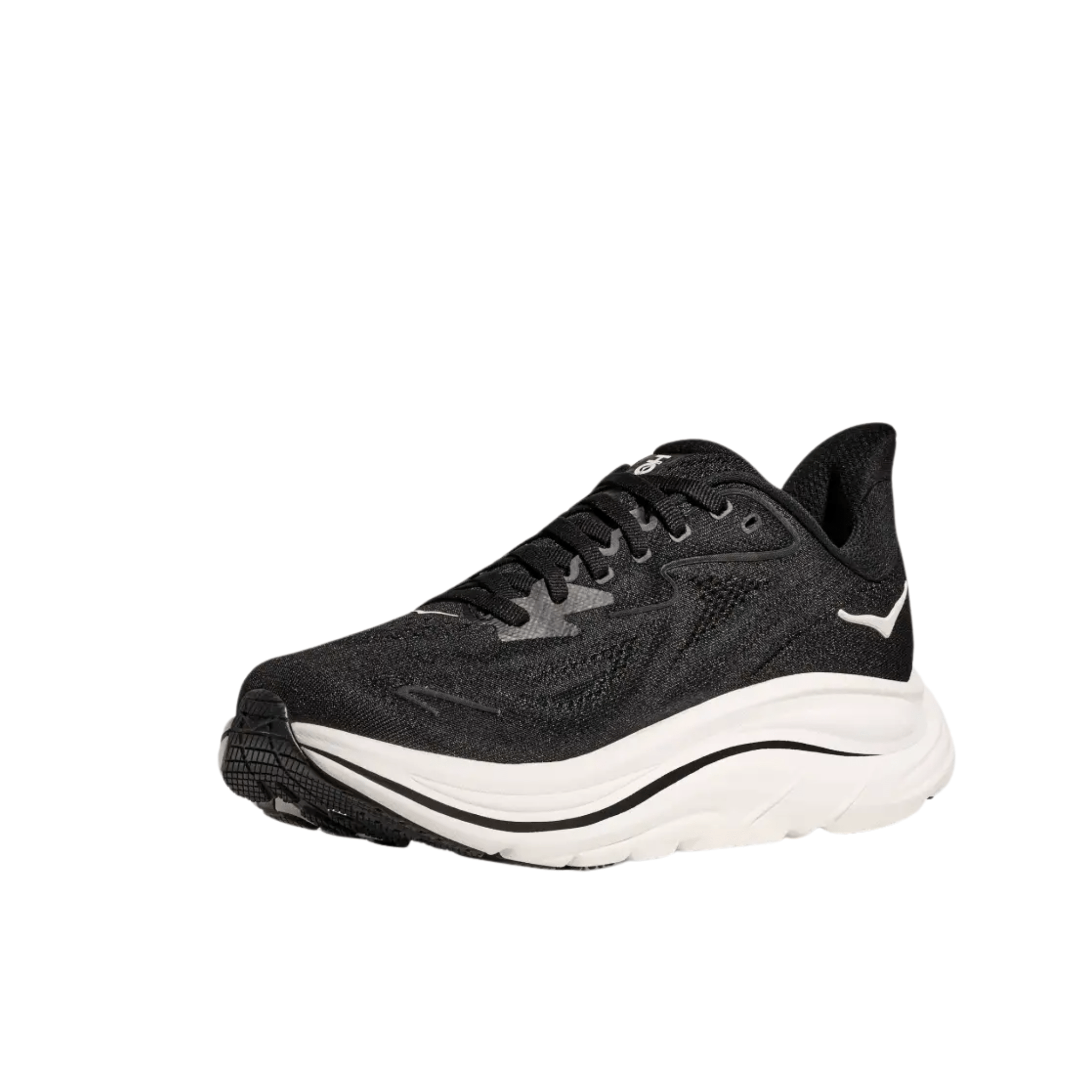 HOKA Men's Clifton 10 Running Shoes - Black/White by Lenny's Shoe & Apparel