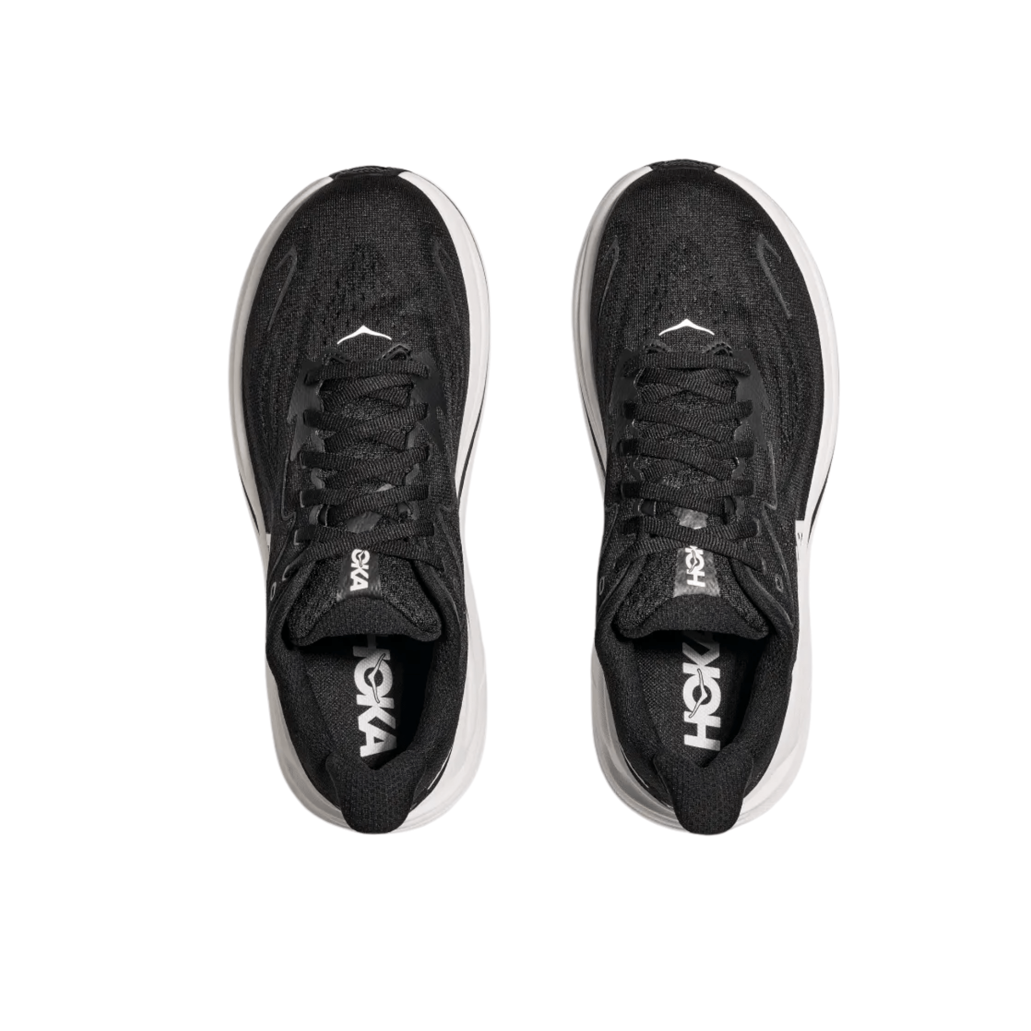 HOKA Men's Clifton 10 Running Shoes - Black/White by Lenny's Shoe & Apparel
