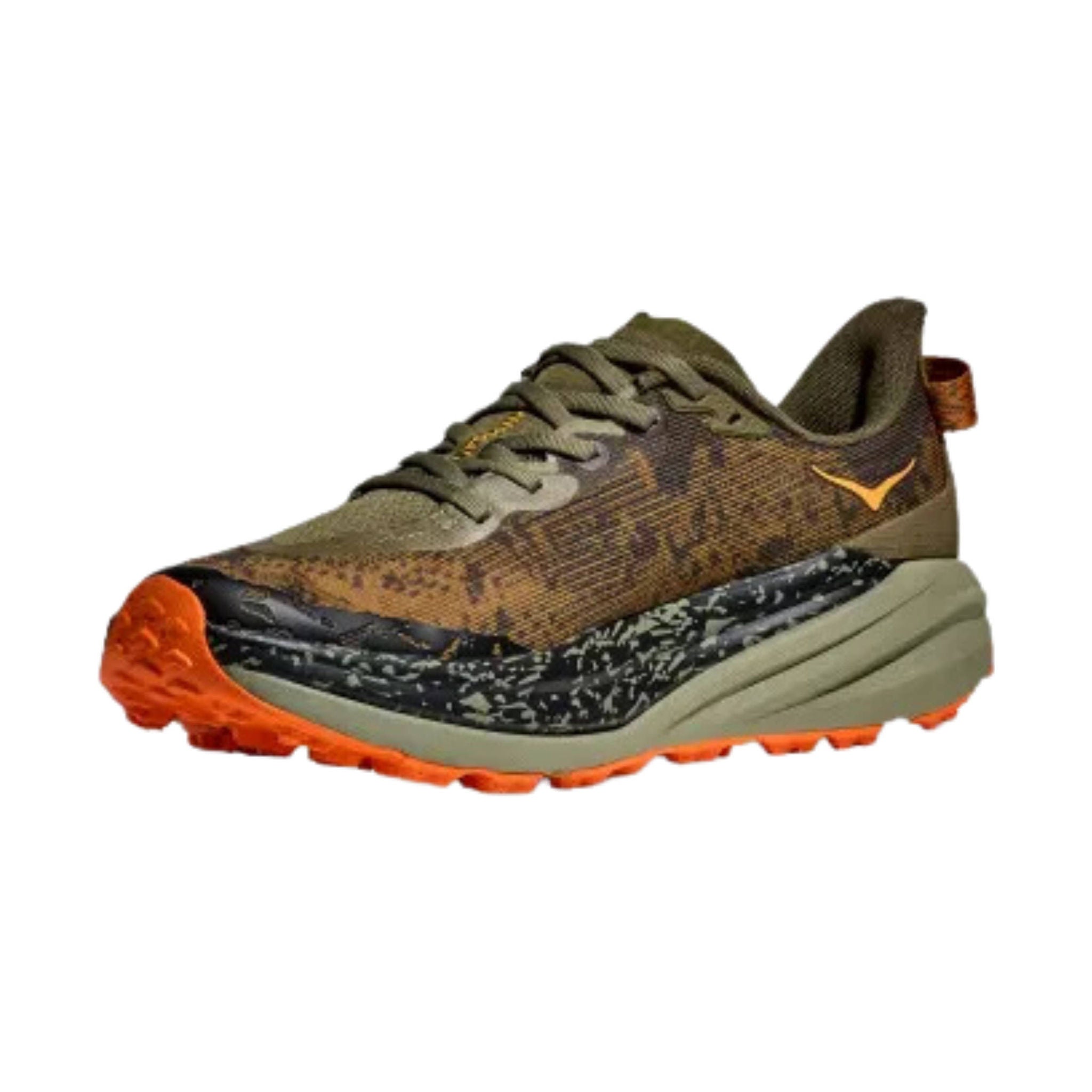 HOKA Men's Speedgoat 6 Trail Running Shoes - Antique Olive/Squash by Lenny's Shoe & Apparel