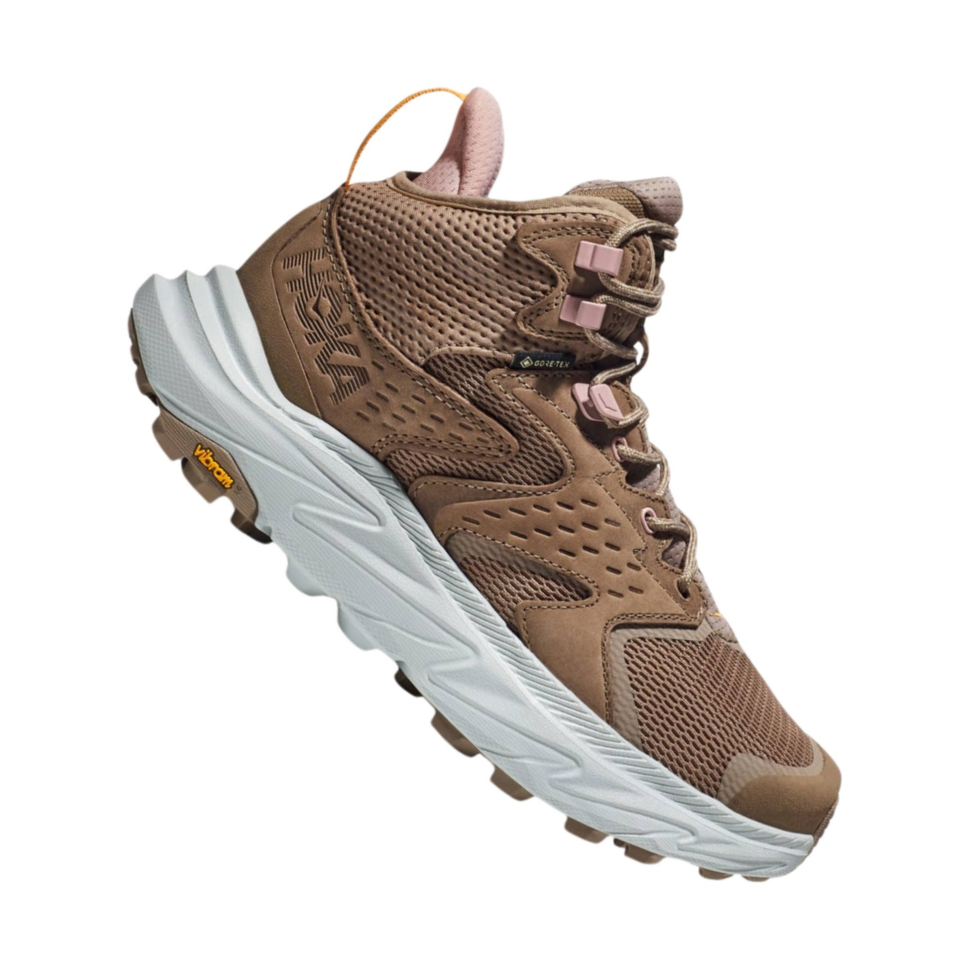 HOKA Women's Anacapa 2 Mid GTX Hiking Shoes - Dune/Ice Flow by Lenny's Shoe & Apparel