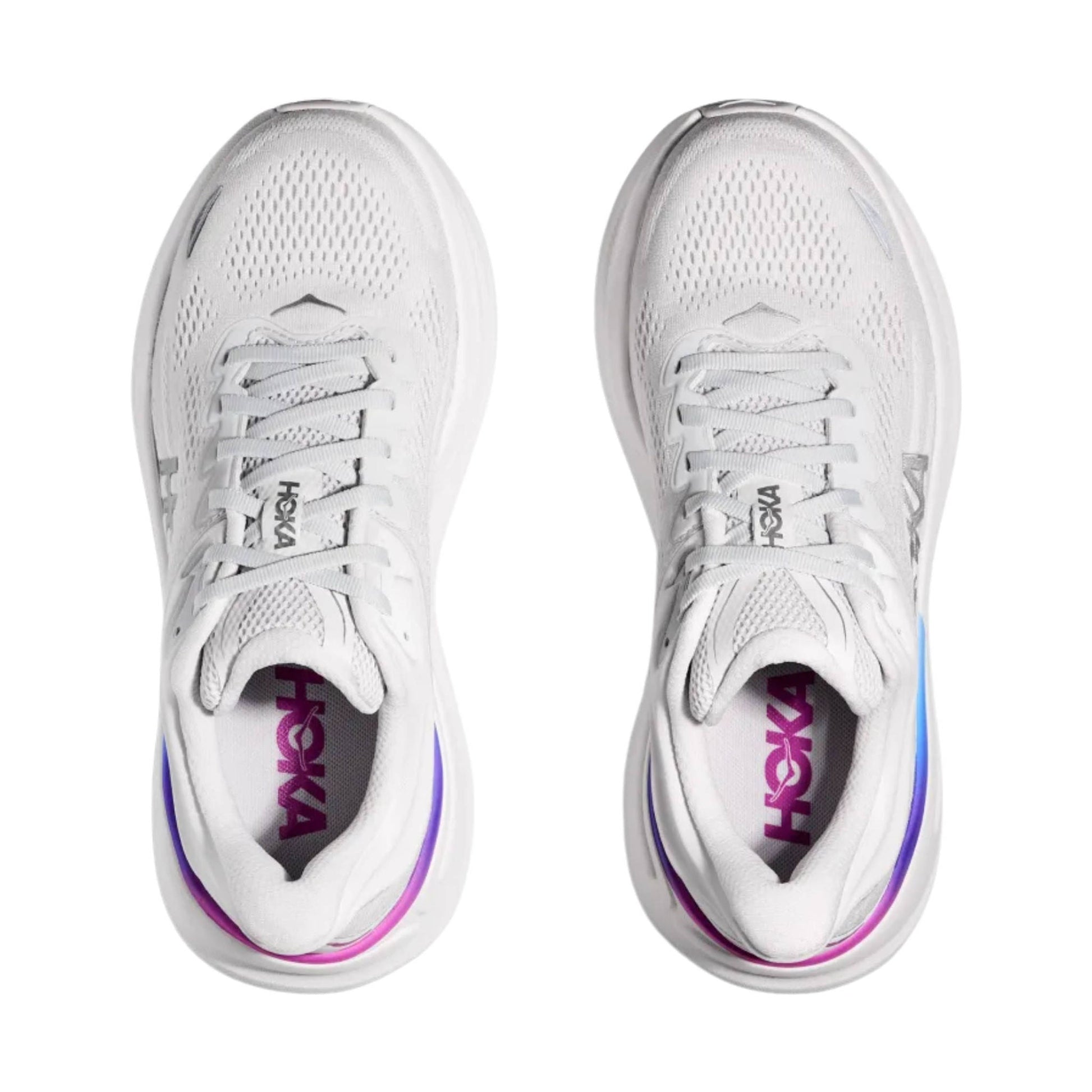 HOKA Women's Bondi 9 Running Shoes - Cosmic Grey/White by Lenny's Shoe & Apparel