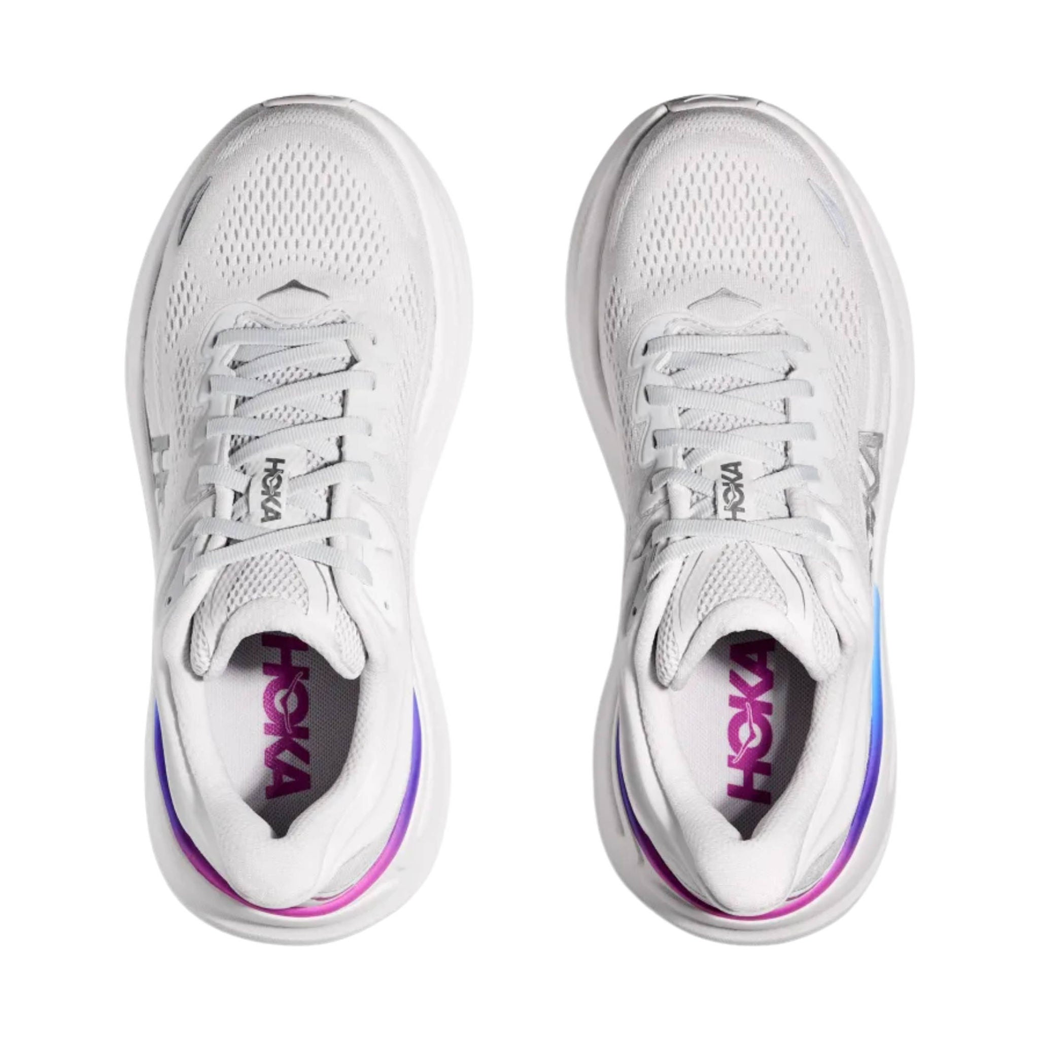 HOKA Women's Bondi 9 Running Shoes - Cosmic Grey/White by Lenny's Shoe & Apparel