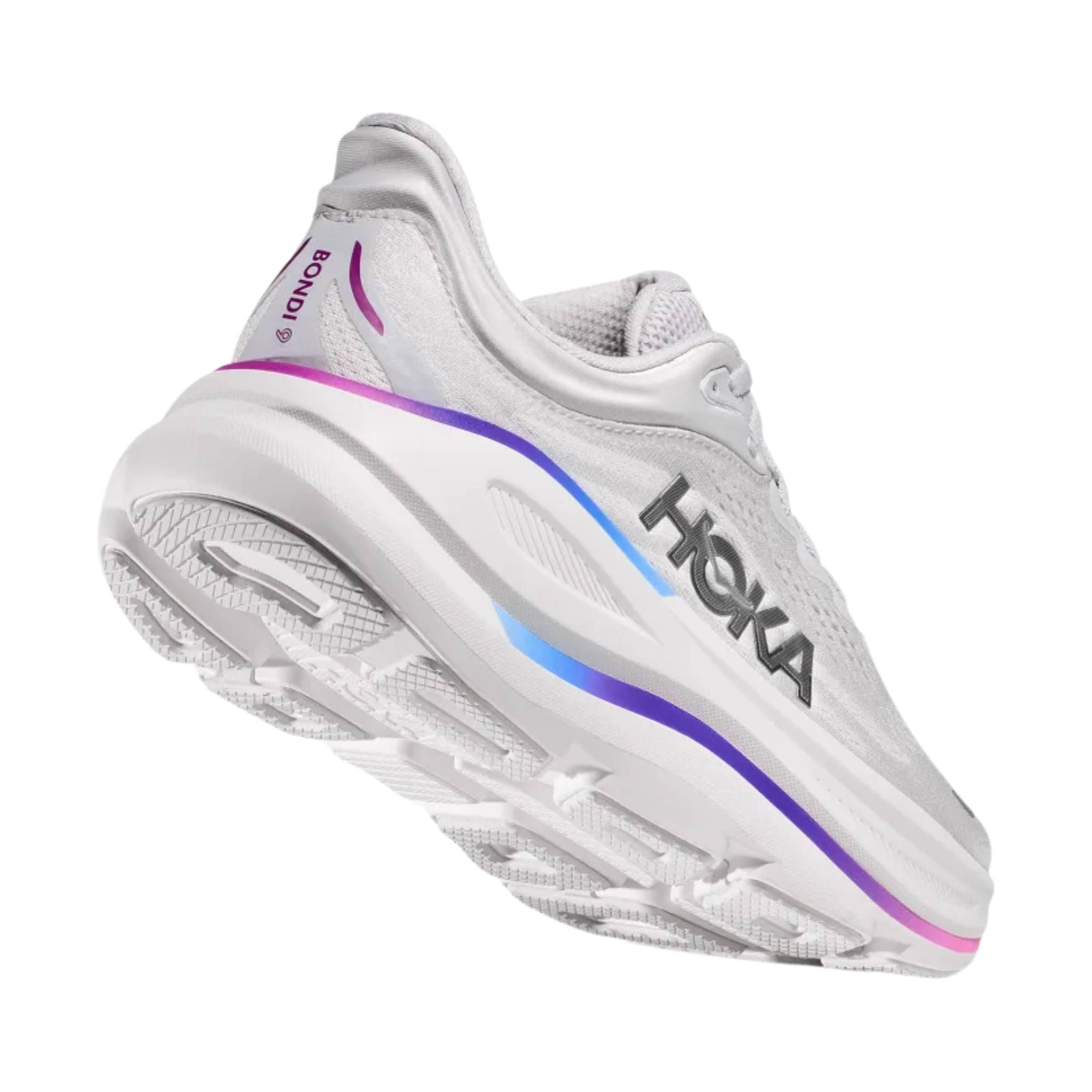 HOKA Women's Bondi 9 Running Shoes - Cosmic Grey/White by Lenny's Shoe & Apparel
